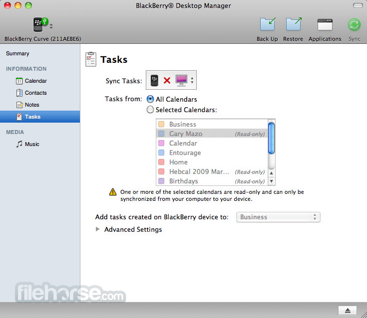 Blackberry software for mac